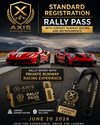 Standard Rally Entry with Airport Runway Racing Experience & Mansion Party (JUNE 20 2026)